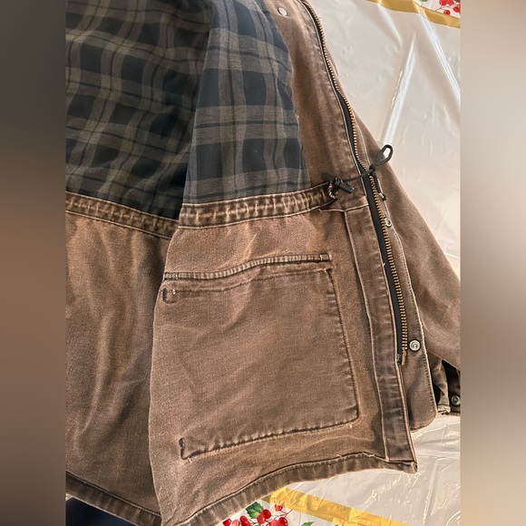 Men's 90s Vintage Carhartt Canvas Duster Chore Brown RARE Denim Jacket USA Union - Picture 14 of 14